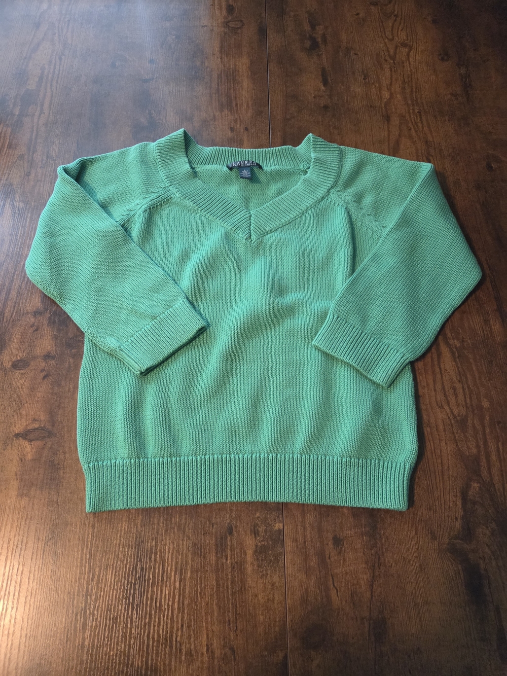 Lauren Ralph Lauren Women's V Neck Sweater Green Size Large - Picture 1 of 7